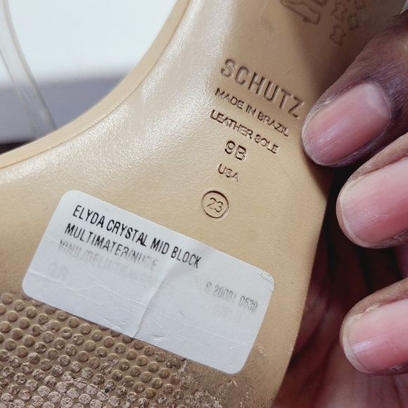 Schutz | Women's Silver Elegant Elyda Rhinestone Embellished Sandals (Size 9B) - Picture 4 of 15